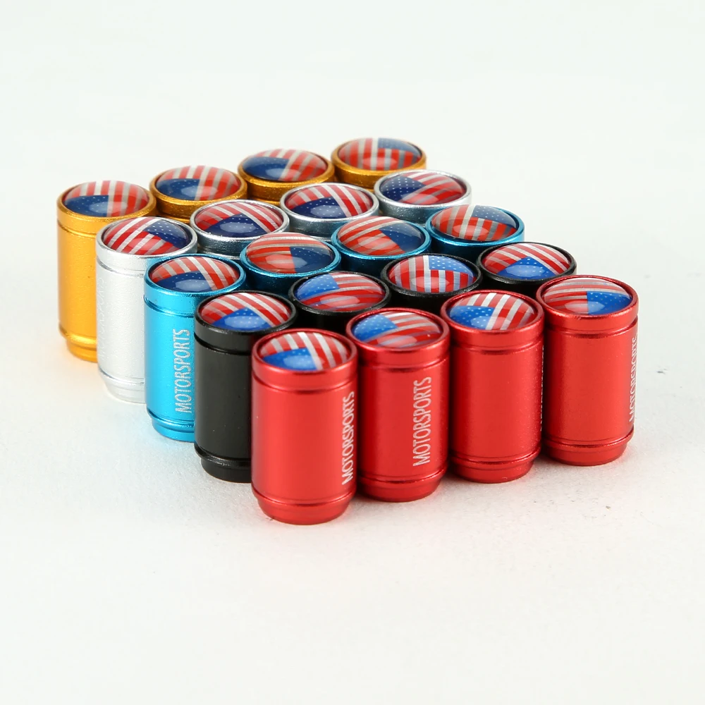 AQTQAQ 4 шт./комплект универсальные автомобильные аксессуары Флаг США логотип