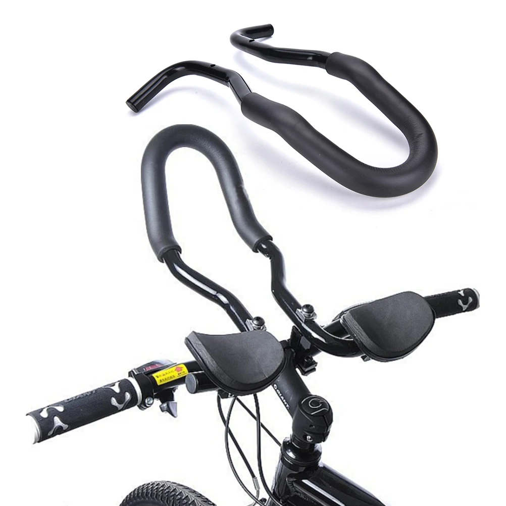 

2021 New Road Mountain Bike Rest Black Bicycle Front Rest Handlebar Bicycle Aluminium Arm Relaxation Handlebar
