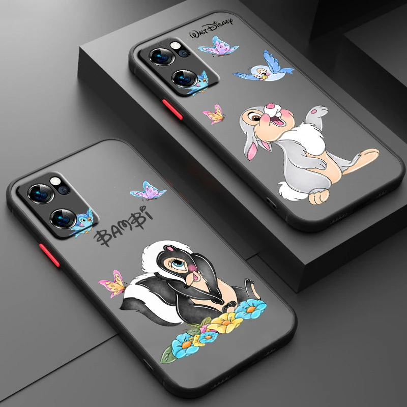 

For OPPO Realme GT Neo Q5 Q3S Q3T Master 8 7 6 Lite Pro Frosted Translucent Hard Anime Bambi Cute Phone Case Fundas Coque Capa