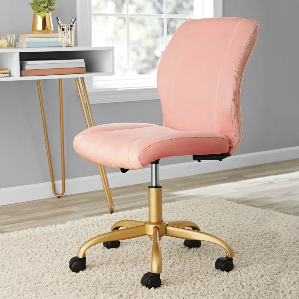 

Plush Velvet Office Chair Pearl Blush Freight Free Furniture