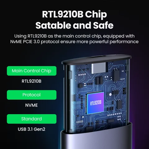 UGREEN Корпус SSD M.2 алюминиевый USB Type C