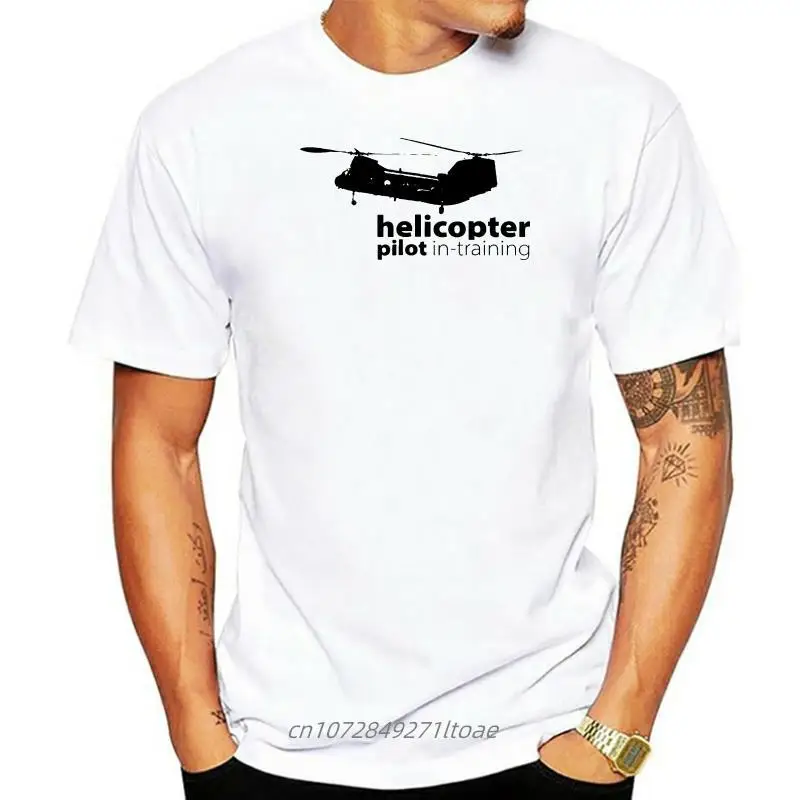 

2020 New Letter Print Creative Printed T-Shirt Helicopter Pilot Trainner T-Shirt irish T Shirts