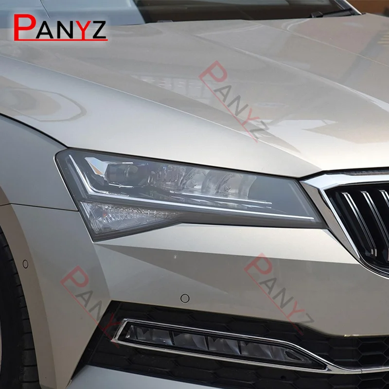 Прозрачная Черная защитная пленка для автомобильных фар Skoda Superb 3 в B8 2015 2016 2017-2020