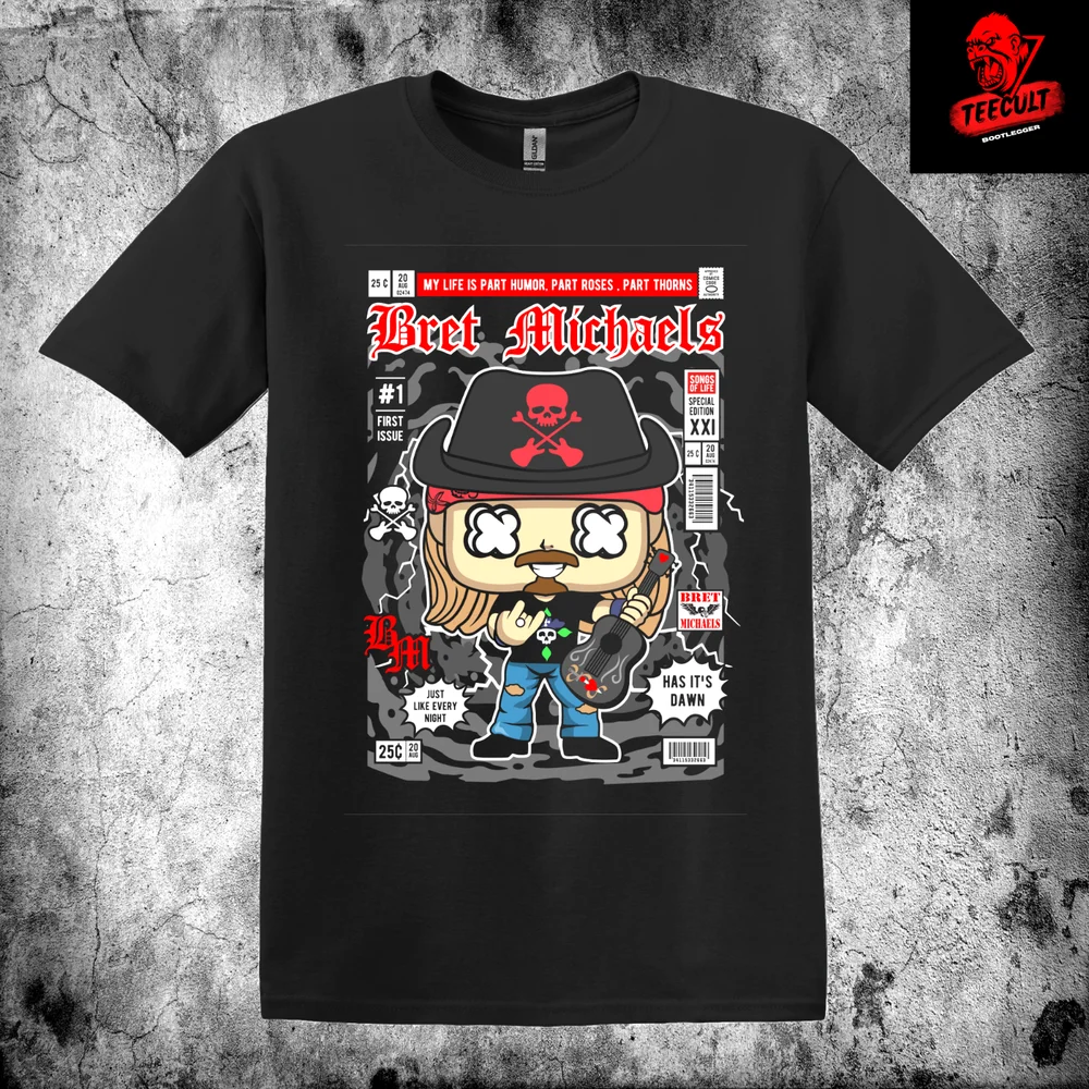 Бретт Михаэльс | Футболка унисекс с персонажем рок-группы Poison Funko Pop S–3XL