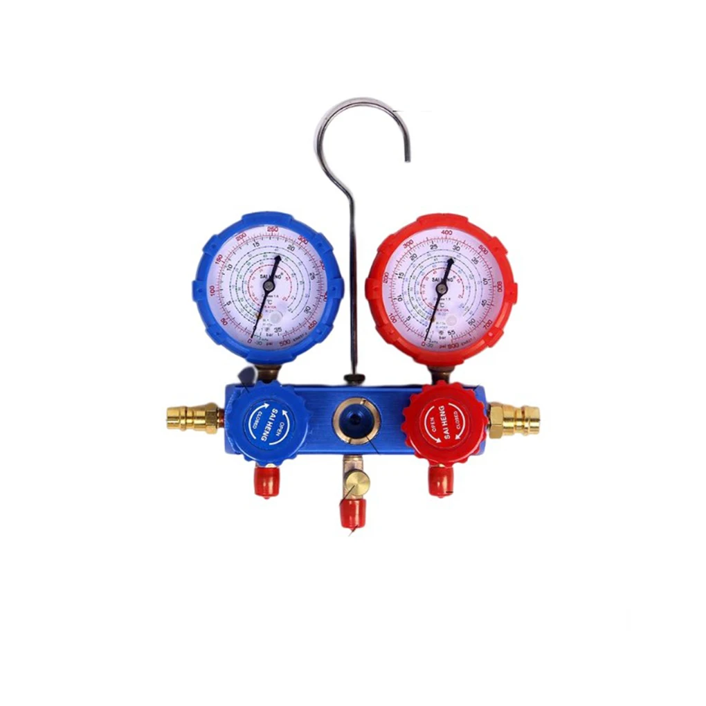 

R134A Dual Gauge 4 Valve Replacement Air-conditioning Pressure Meter