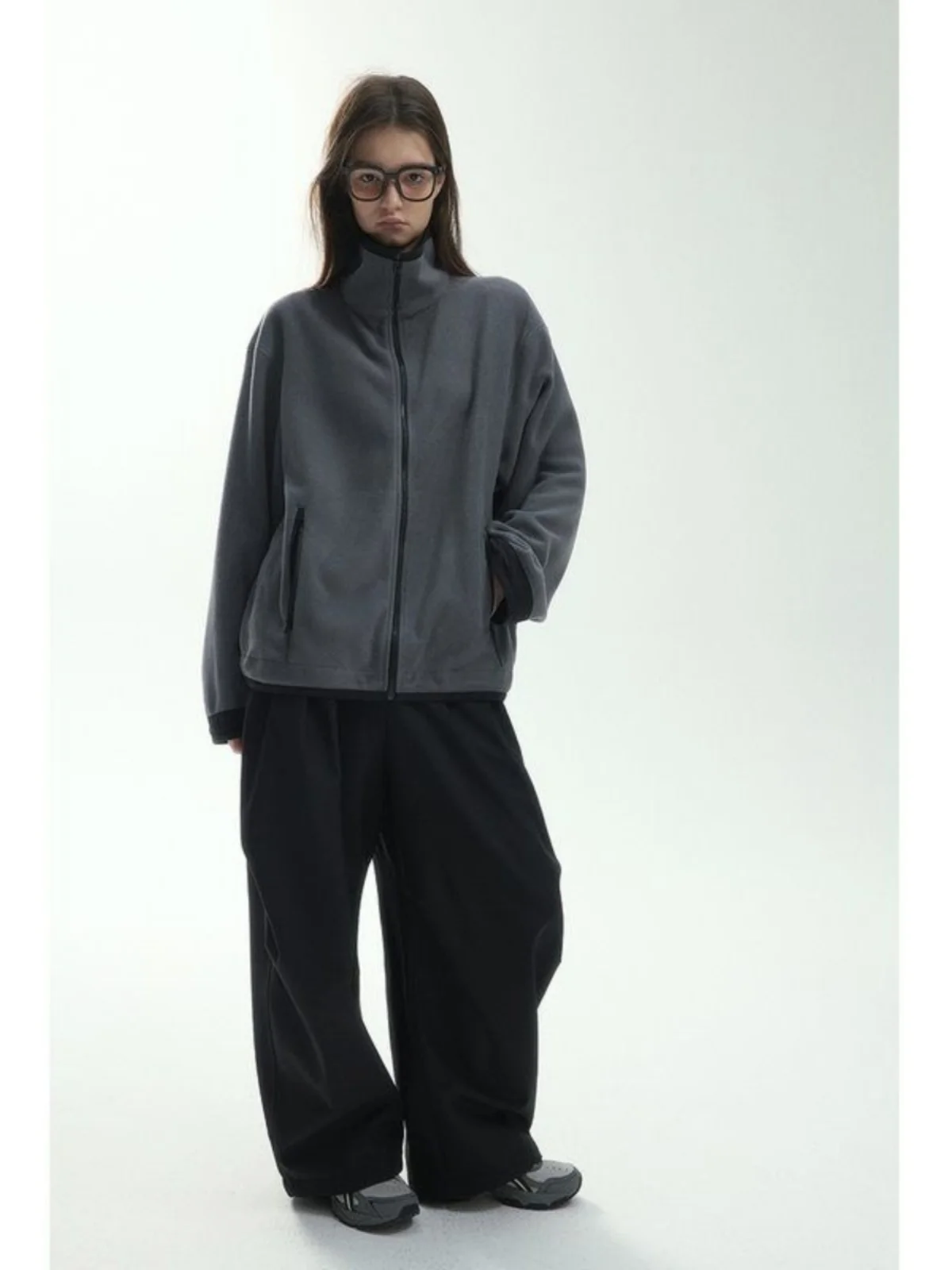 Thirteen Rows September Winter Design Sense Advanced Casual New Mixed Cotton Drawstring Polar Fleece Jacket V7779