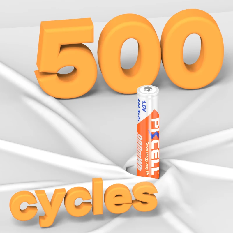 Перезаряжаемая Ni-Zn батарея с длительным циклом работы AAA 2500 МВт-Ч 3A 900 1 6 В