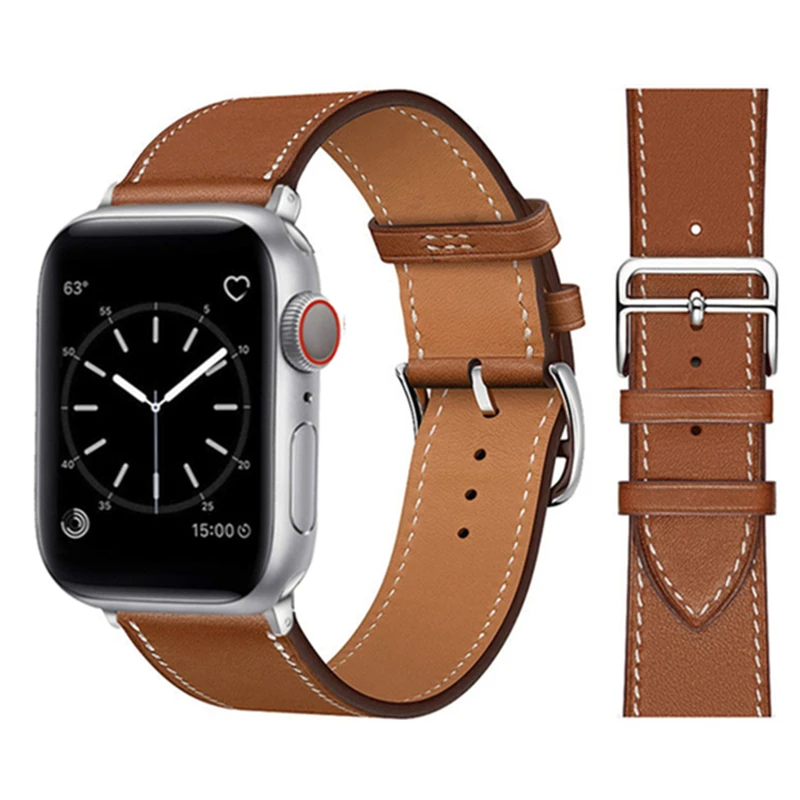 Leather strap for Apple watch band 44mm 49mm 45mm 41mm 38mm 42mm 40mm business leather bracelet iWatch series Ultra 8 7 6 se 5 3