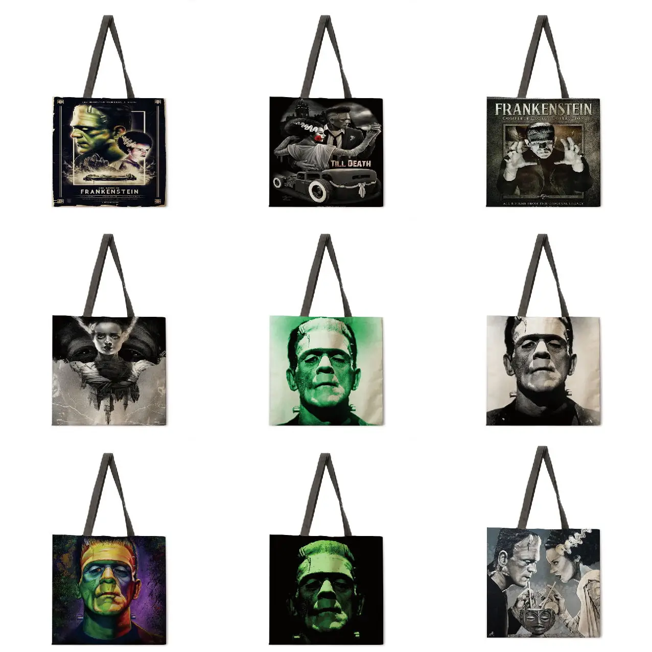 

Frankstein Bridal Casual Ladies Tote Crane Designer Tote Bag Eco Reusable Shoulder Shopping Bag Groceries