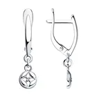 Серьги SOKOLOV из серебра с бриллиантами, Серебро, 925, Женские, Серьги 2022 тренд, Оригинальная продукция