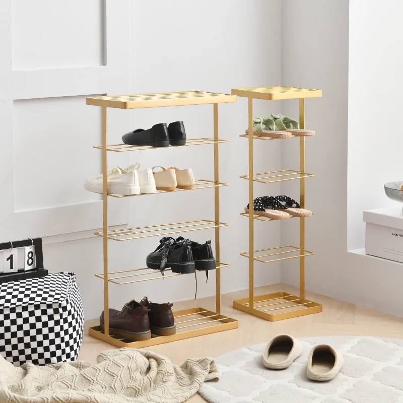 

Современная простая Многослойная конструкция для хранения обуви, органайзер для обуви, практичная Эстетическая стойка для обуви, металлическая сварочная стойка для обуви для прихожей