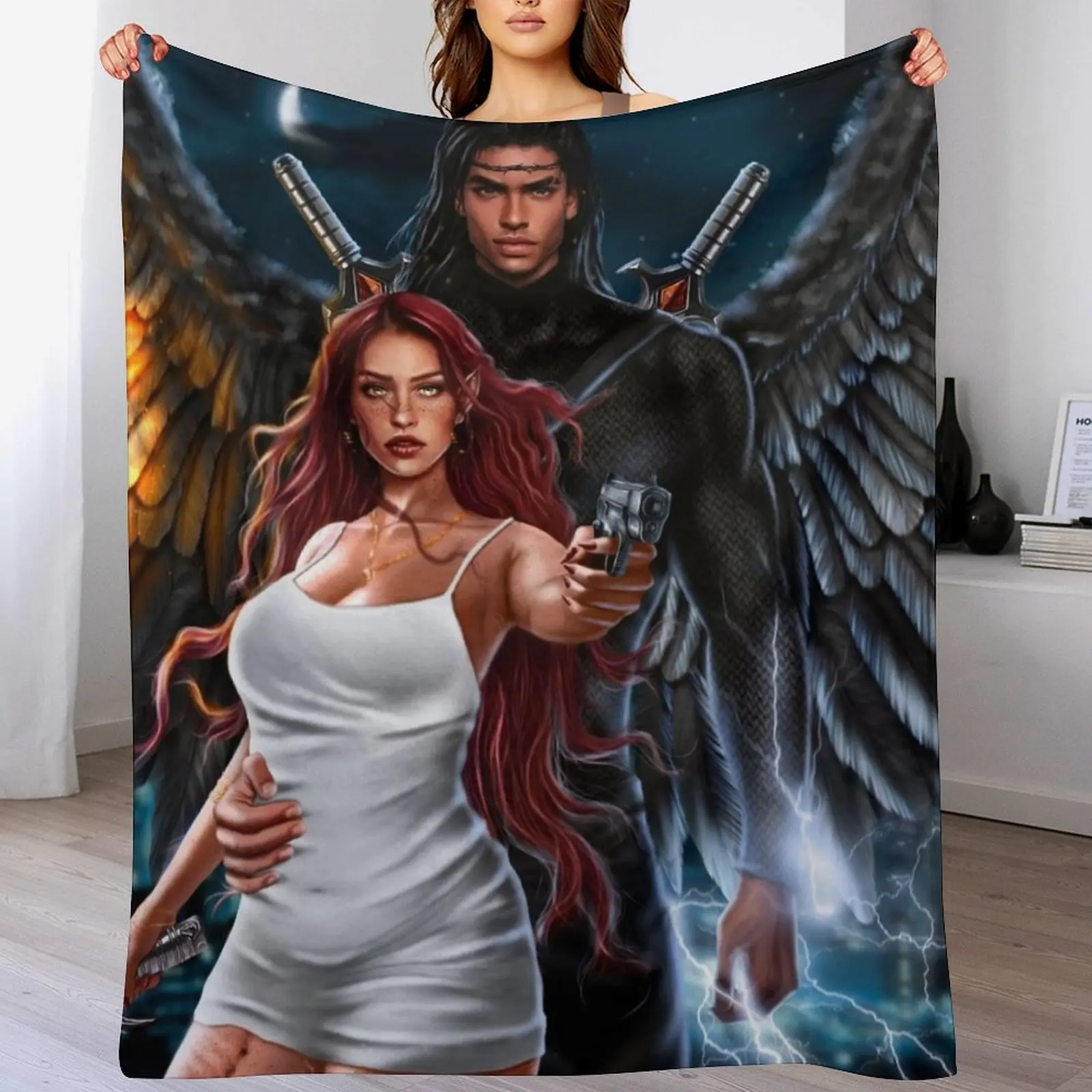 Плед Bryce Quinlan Hunt Athalar и Lehabah из Crescent City манга лохматое одеяло люксового бренда