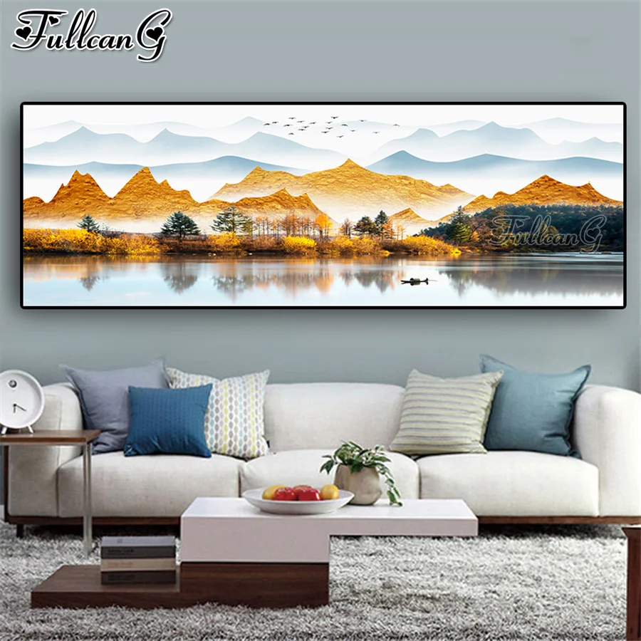 

Mosaic Classic Autumn Landscape Large 5D DIY Diamond Painting Cross Stitch Full Rhinestone Embroidery scenery Home Decor AA3323