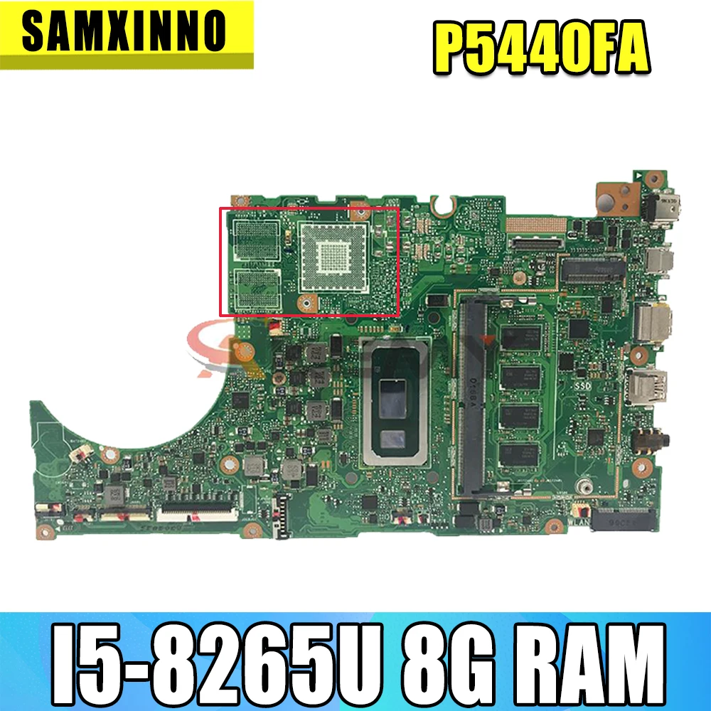 

P5440FA original motherboard P5440 P5440F P5440FA 8GB RAM I5-8265U CPU for asus laptop mainboard