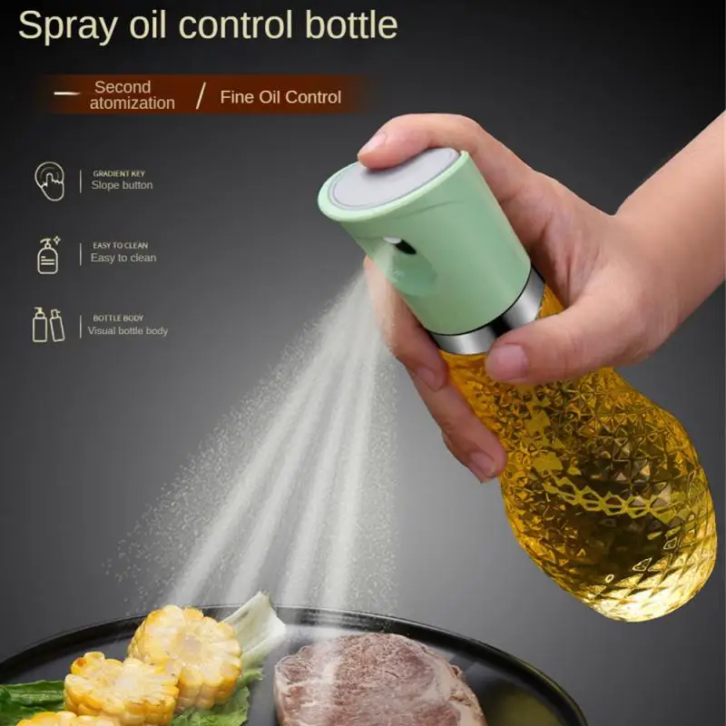 

1Pcs Outdoor Barbecue Press-type Oil Bottle For Kitchen Household Edible Oil Dispenser Glass Olive Spray Capacity Oil Tableware
