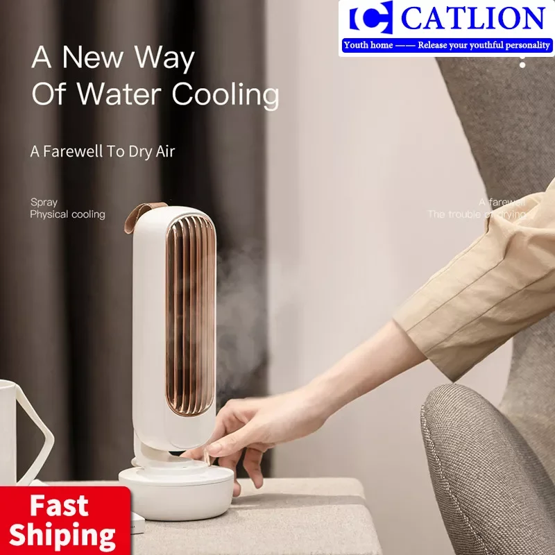 

CATLION Humidifier Fan Mini Portable Ventilador Hand Neck Fans Handheld Usb Rechargeable Folding Cooling Desk Small Hanging Air