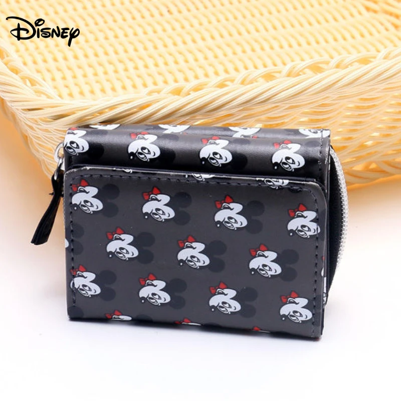

2022 Disney Women's Wallet Short Purse Cartoon Mickey Coin Package Girl ID Card Holder Storage Ladies High Quality Small Purses