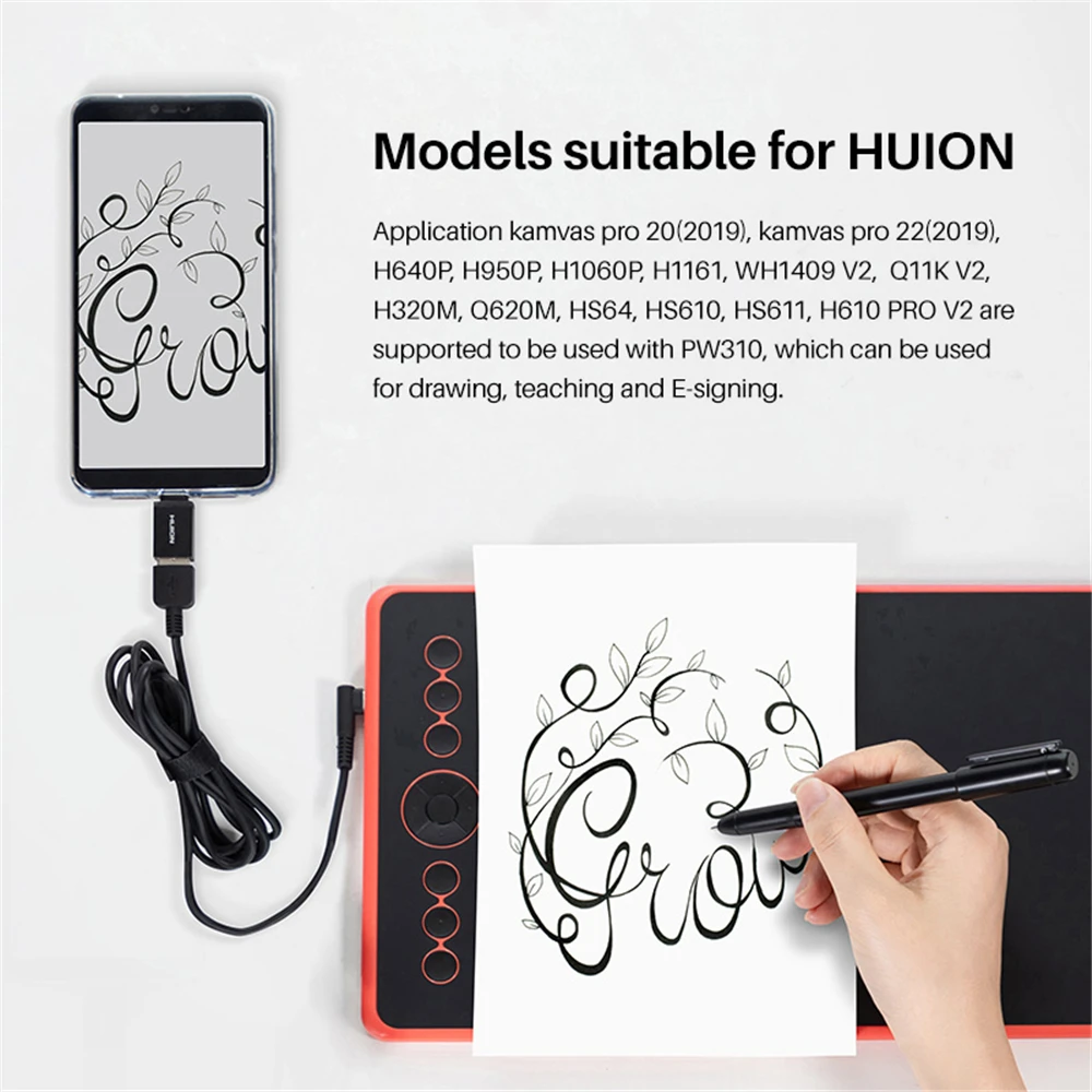 Цифровая нейтральная ручка без батареи для HUION Scribo PW310 8192 уровней HS611/HS64/HS610/Q620M/H610PRO