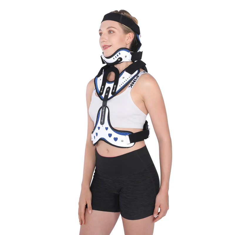

Lumbar support traction adjustable cervicothoracic orthosis stabilized cervical spine protector with brace