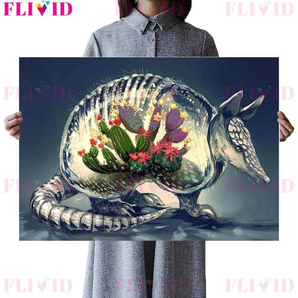 Риф рифа танка Armadillo Hermit Краб таблетка Жук Улитка Черепаха настенная Картина на