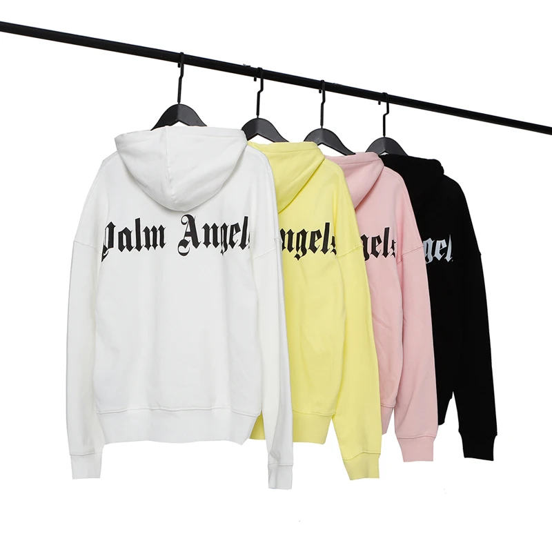 

Palm Angels 22SS Letter Logo Unisex Hooded Sweatshirt for Men and Women Casual Fashion Men Loose Sports Jacket Boyfriend Gift