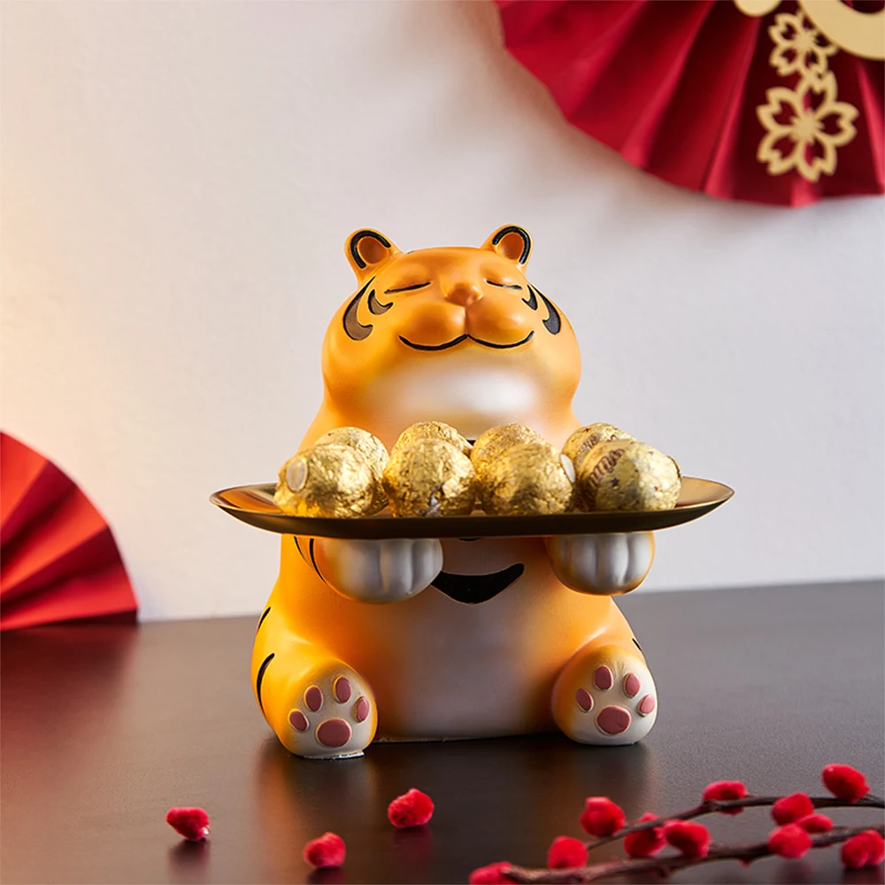 

Милые украшения для дома, поднос для гостиной, настольный поднос для хранения закусок, Креативные аксессуары в виде животных, подарок