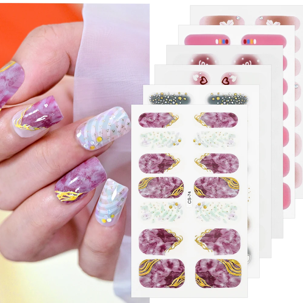 Наклейки для лака ногтей цвет в ассортименте 50 шт