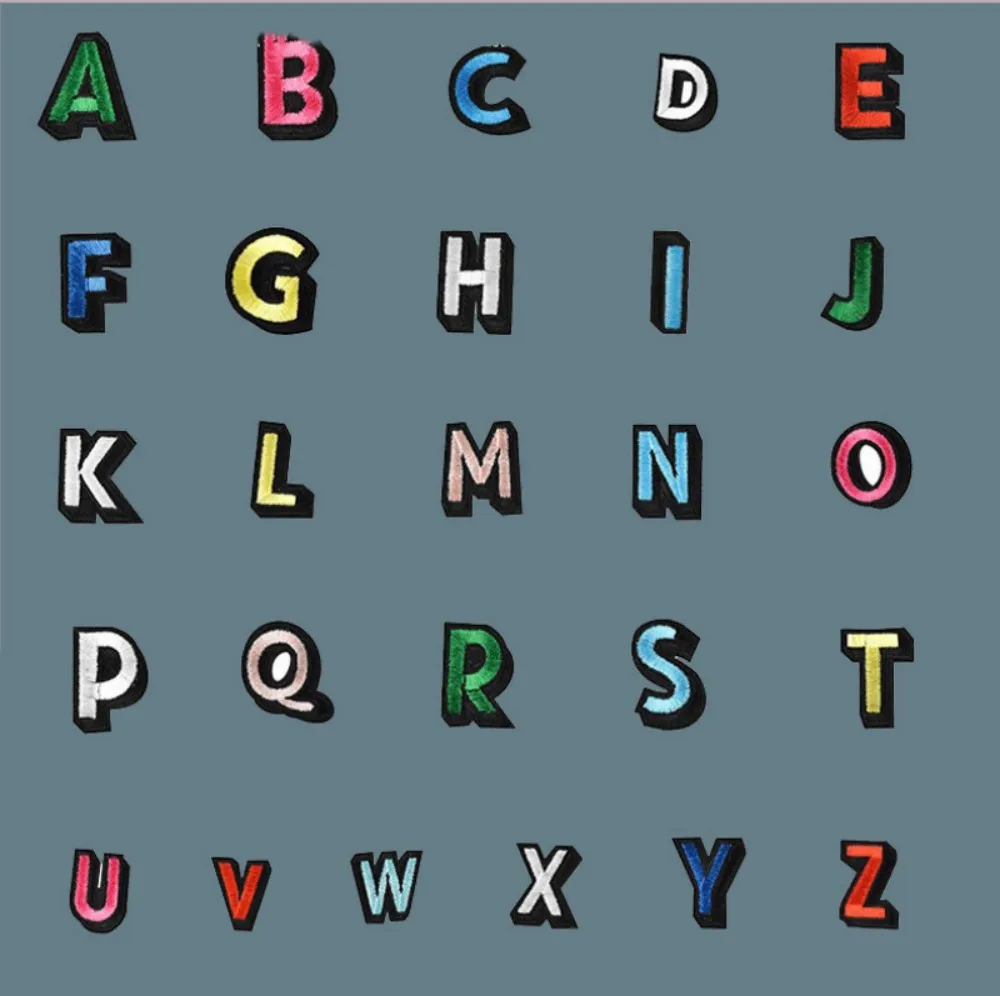 

Beautiful Color English Letters Cloth Patch Clothing Bags Shoes Hats Diy Handmade Headdress Jewelry