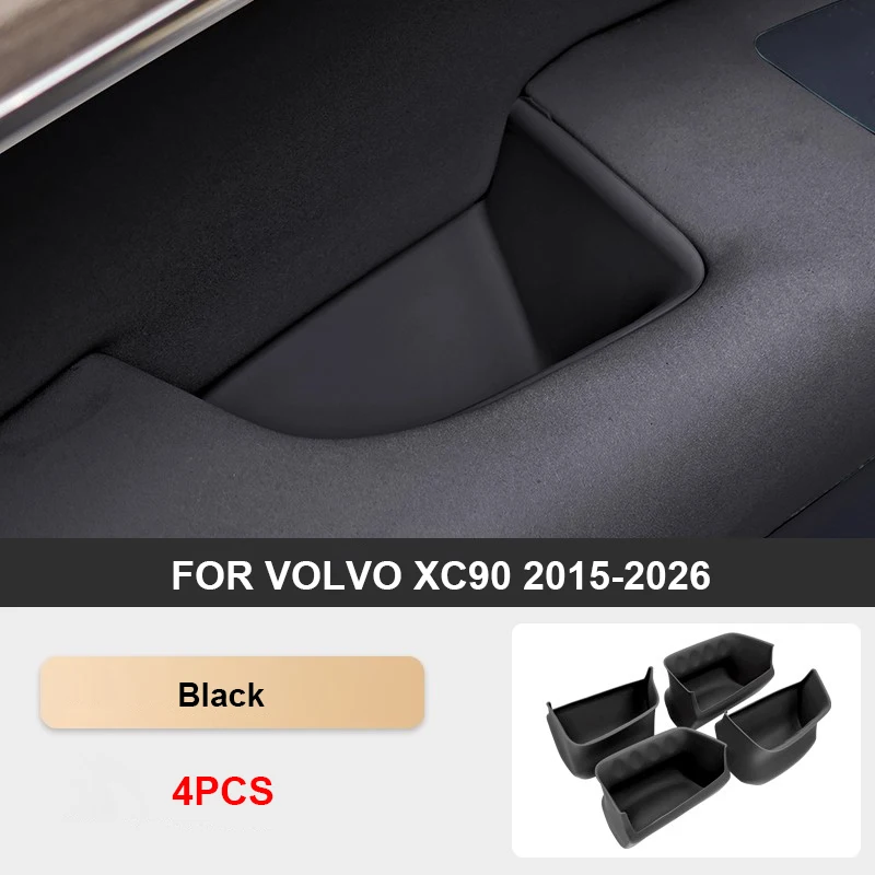 

Бочка для хранения дверей автомобиля для Volvo XC90 2015-2026, органайзер, дверной подлокотник, держатель, контейнер, лоток, аксессуары для интерьера