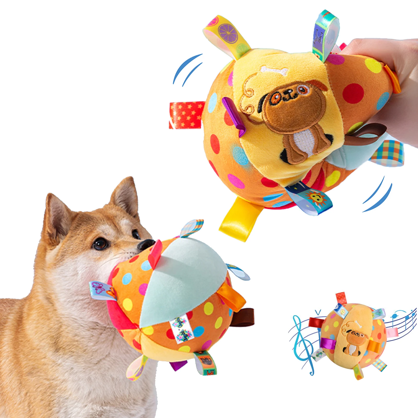 

Dog Toy Squeaky Football Interactive Dogs Plush Toys Ourdoor Training Toy Durable Pet Toy for Agressive Chewers Pet Supplies