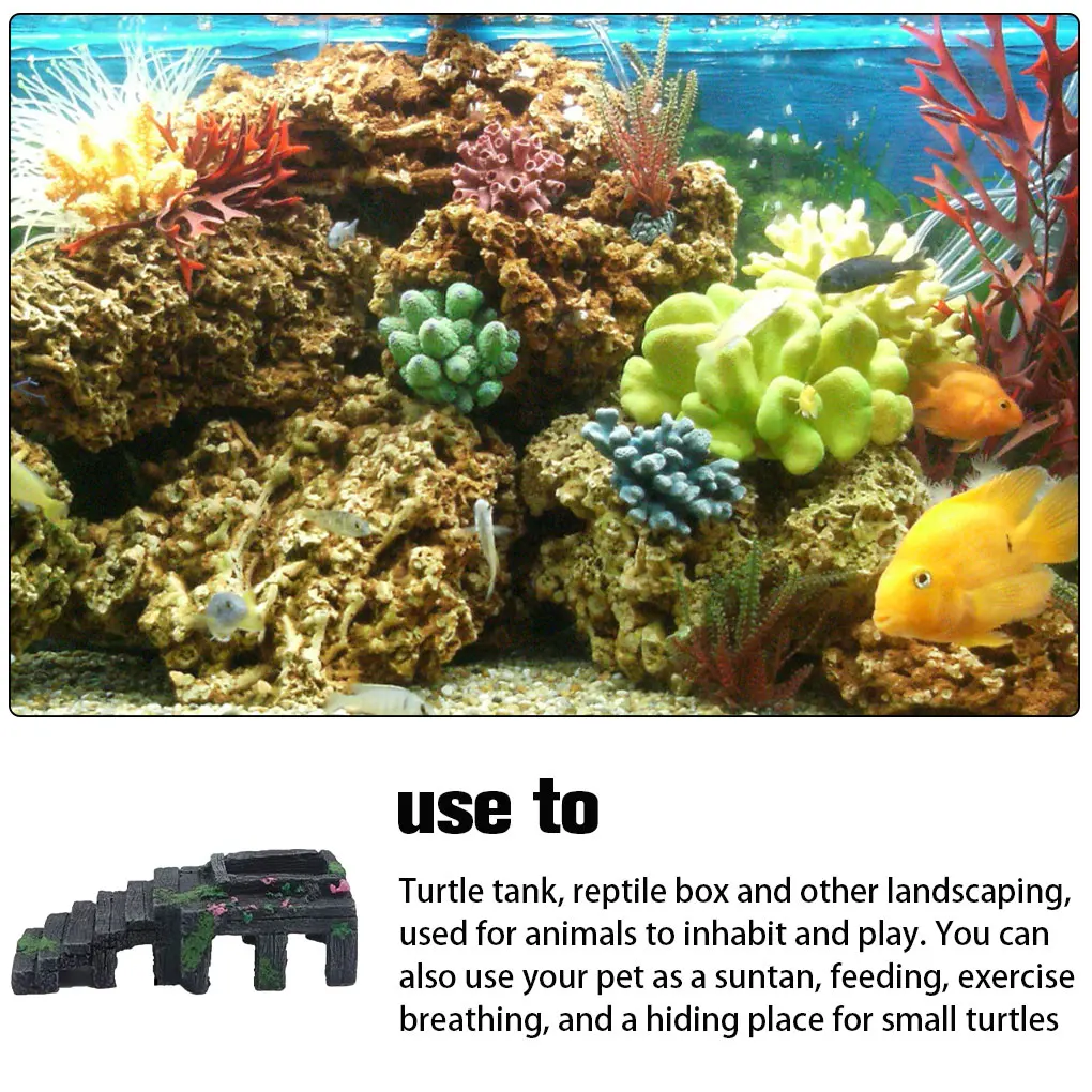

Turtle Basking Platform Landscaping Hiding Caves Lightweight Turtle Climbing Platforms Decoration for Lizards Fish