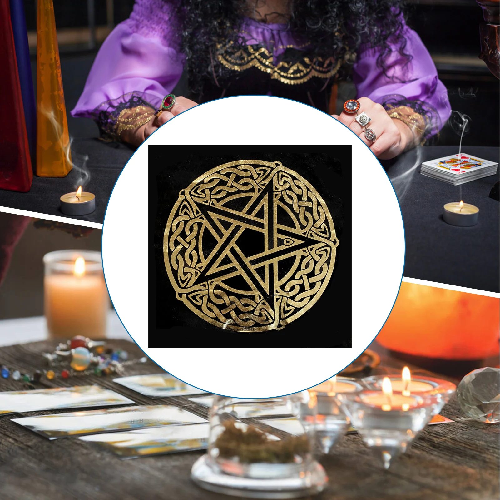 Тканевая скатерть для ТАРО и карт золотые скатерти алтаря из оленьей кожи