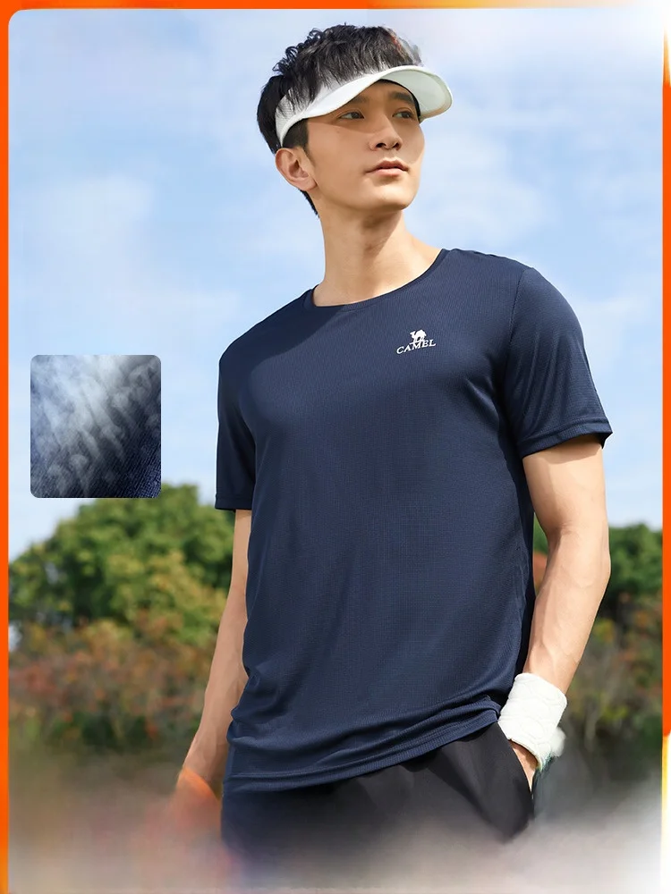 Верблюжья спортивная футболка с коротким рукавом для мужчин и женщин лето 2024