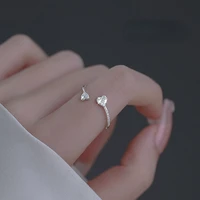handmade design mini cute heart rings cubic zirconia rings for girlfriend women fashion party birthday gift jewelry