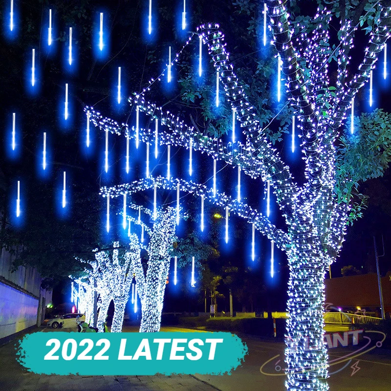 

8 Tube Meteor Shower Rain LED Fairy String Lights Garlands Christmas Decorations for Home Outdoor New Year Decor Garden Lights