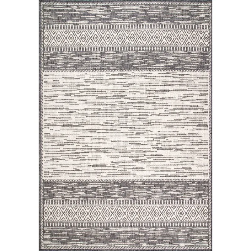 

Lana Striped Indoor/Outdoor Area Rug, 8', Gray