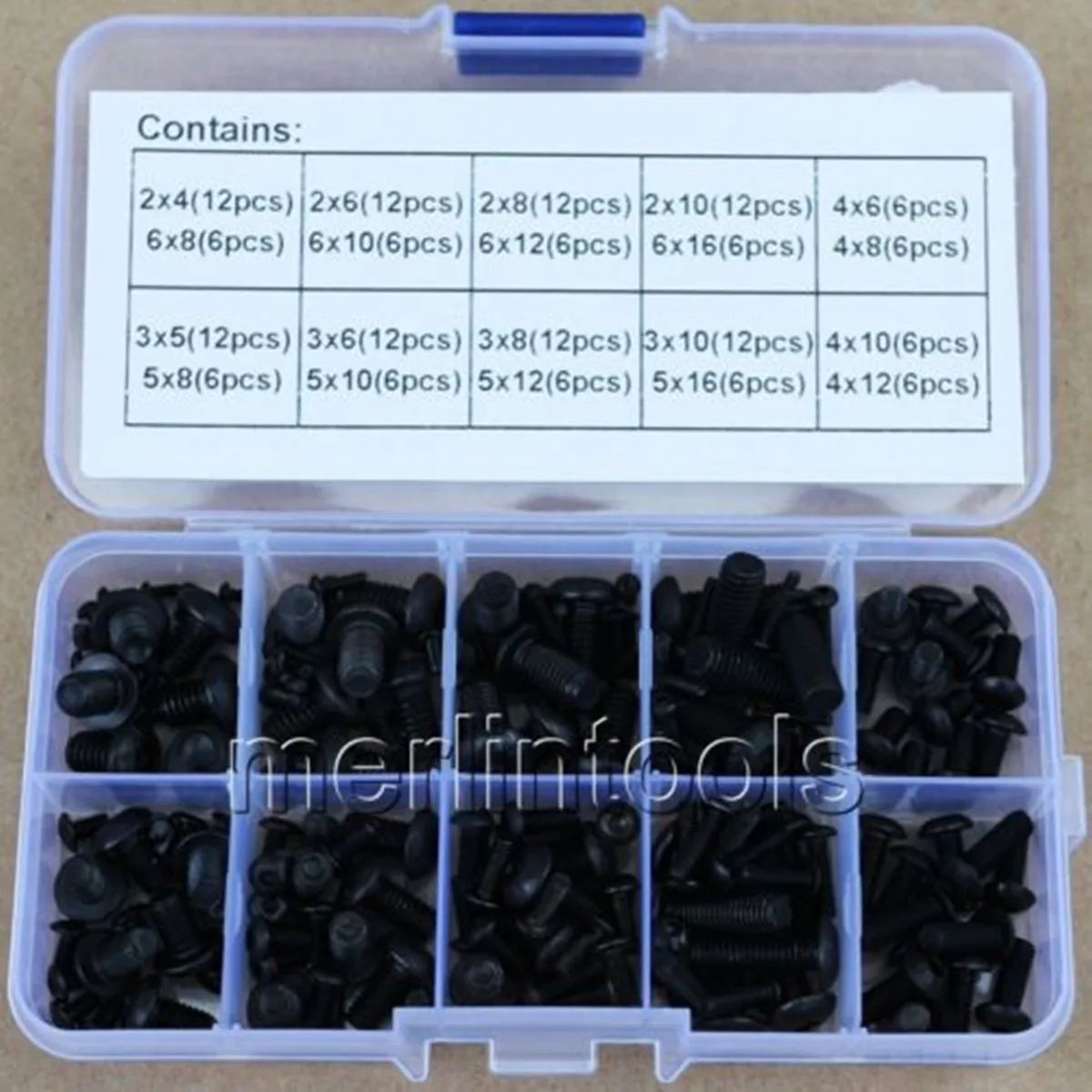 168 шт. M2 M3 M4 M5 M6 Шестигранная Кнопка купольная головка болты Болты набор в ассортименте