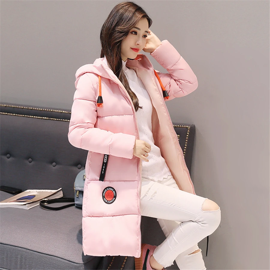 3D Print Winter Hooded Mid-length Coat Warm Thicken Parka Women 3XL Casual Loose Overcoat Snow Jacket Windbreaker Street Outwear