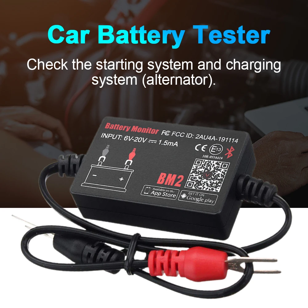 

Автомобильный анализатор аккумулятора BM2, 12 В, Bluetooth-совместимый