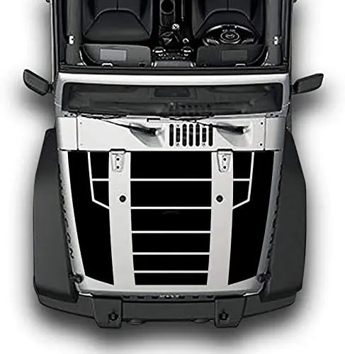 

Bubbles Designs Full Hood Decal Sticker Vinyl Kit Compatible with Wrangler JK