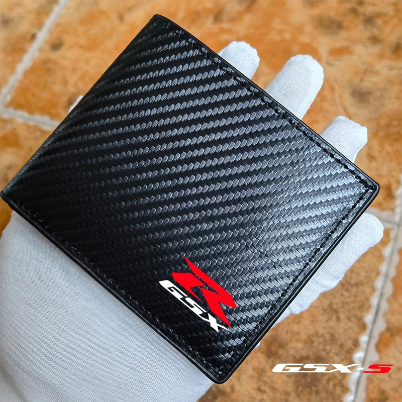 Motorcycle For SUZUKI gsxs gsx-s gsx-r gsxr 250 600 750 1000 13000 1400 motorcycle carbon fiber leather wallet Card package