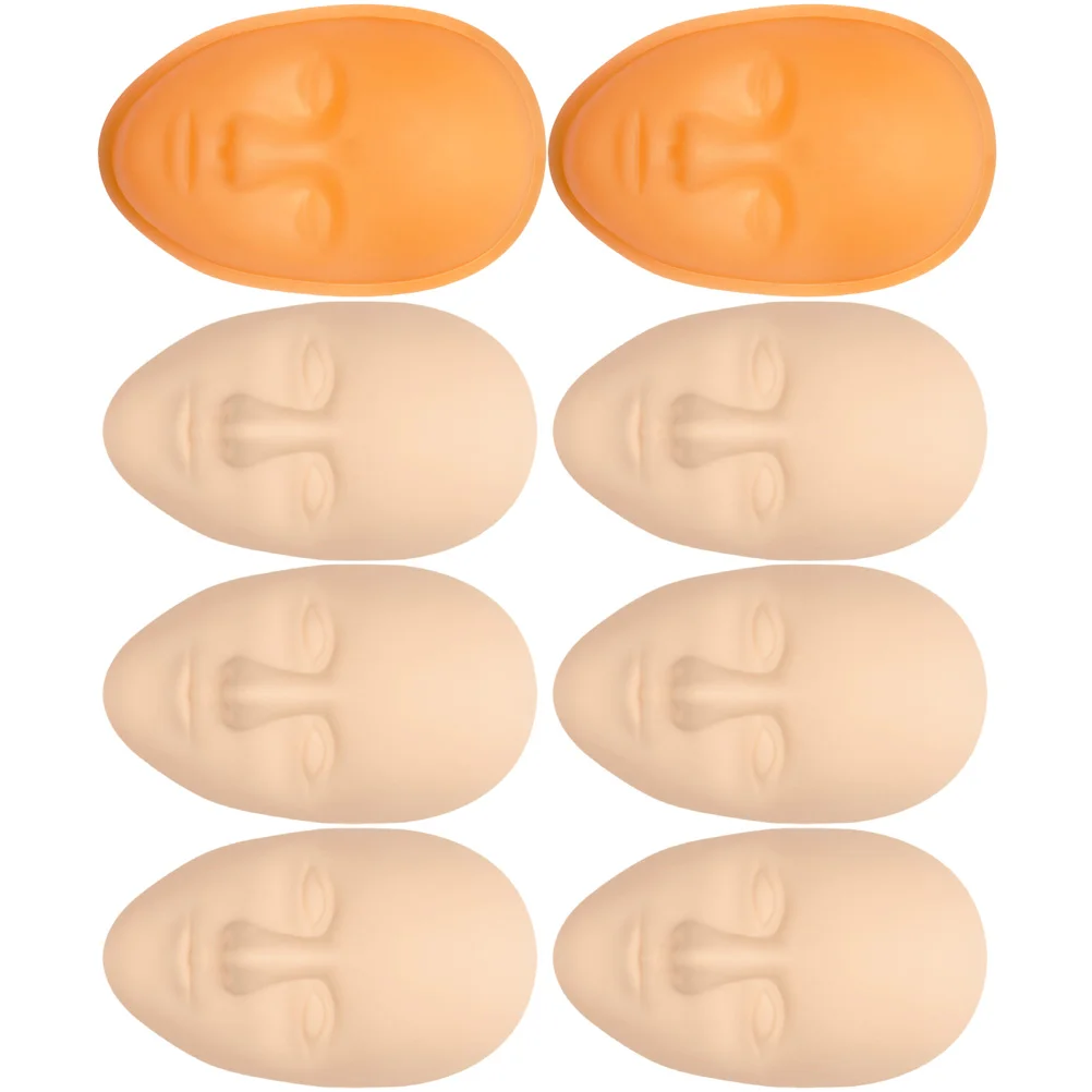 

1 Set of Silicone Blank Mannequin Face Tattooing Practice Skin Tattoos Practicing Face Mold