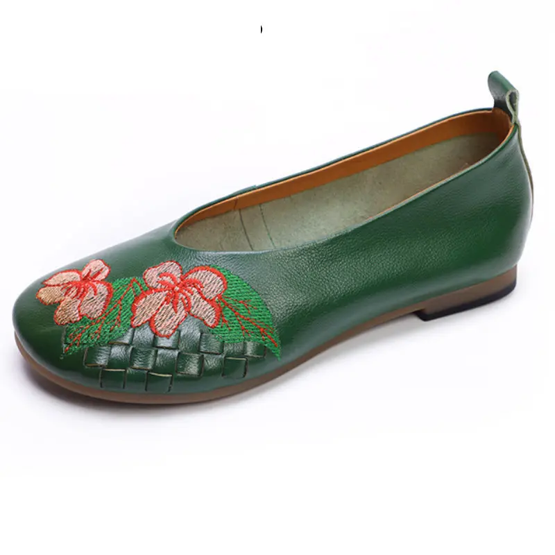 

Женские туфли-оксфорды из натуральной кожи, с вышивкой в клетку, 1 см