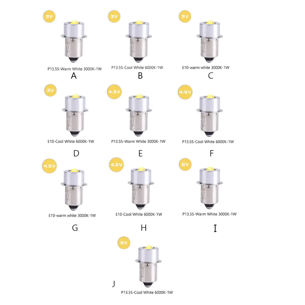 

LED P13 5S Upgrade Bulbs Lightweight Flashlight Home Tool PR2 Bulb Replacement Torch Light C D LED Conversion Kit Type 5