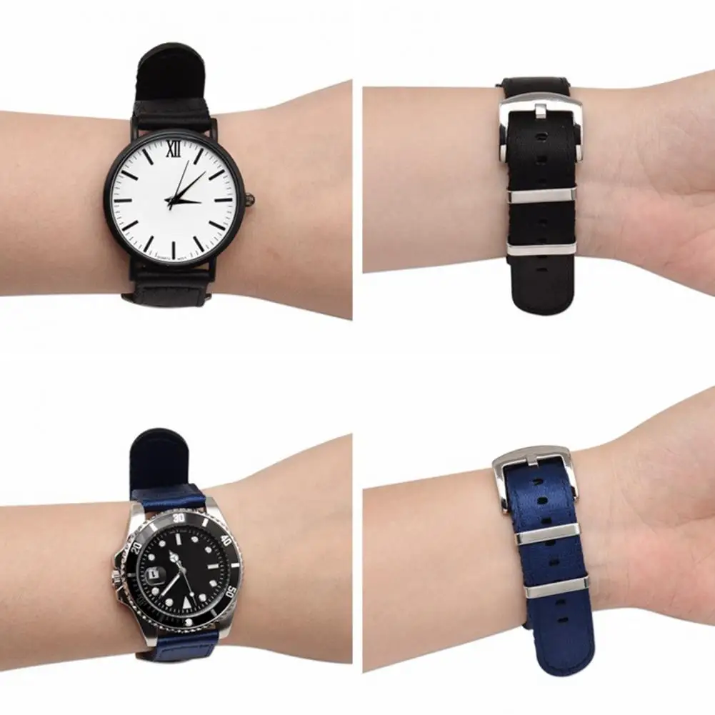 

Wristwatch Band Easy Installation Watch Belt Lightweight Skin-affinity Stylish Soft Nylon Wristwatch Band Replacement