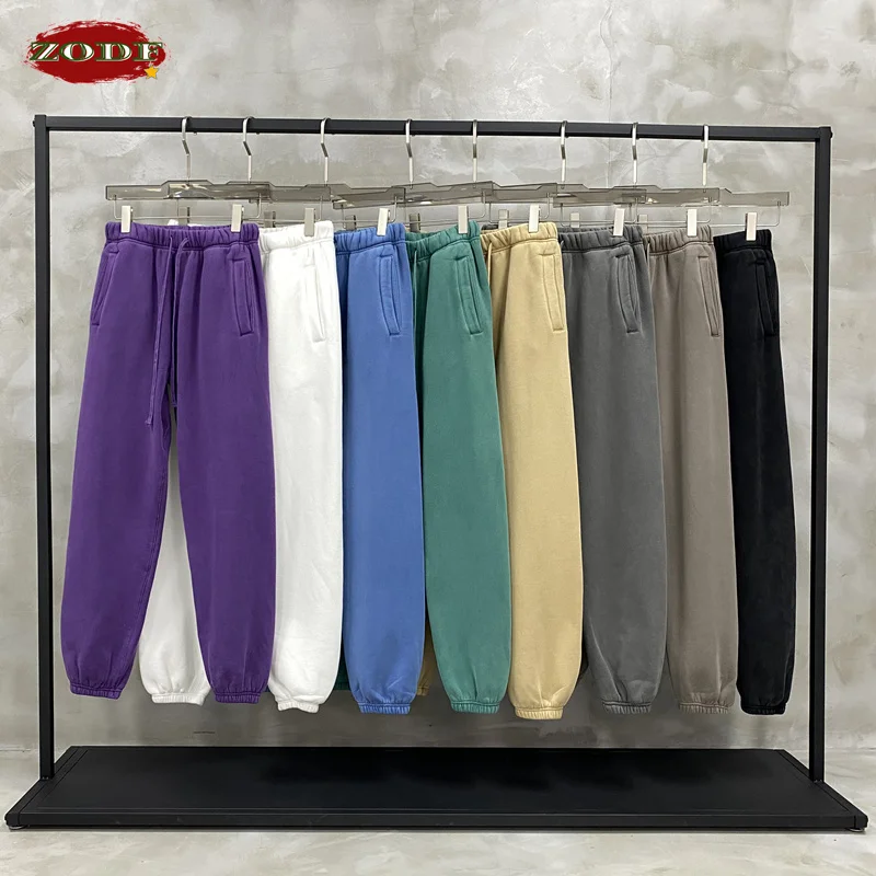 

Trendy Autumn Men's 380sm Cotton Sweatpants Unisex i Street Casual Loose Terry Pants Brand Streetwears Y0431