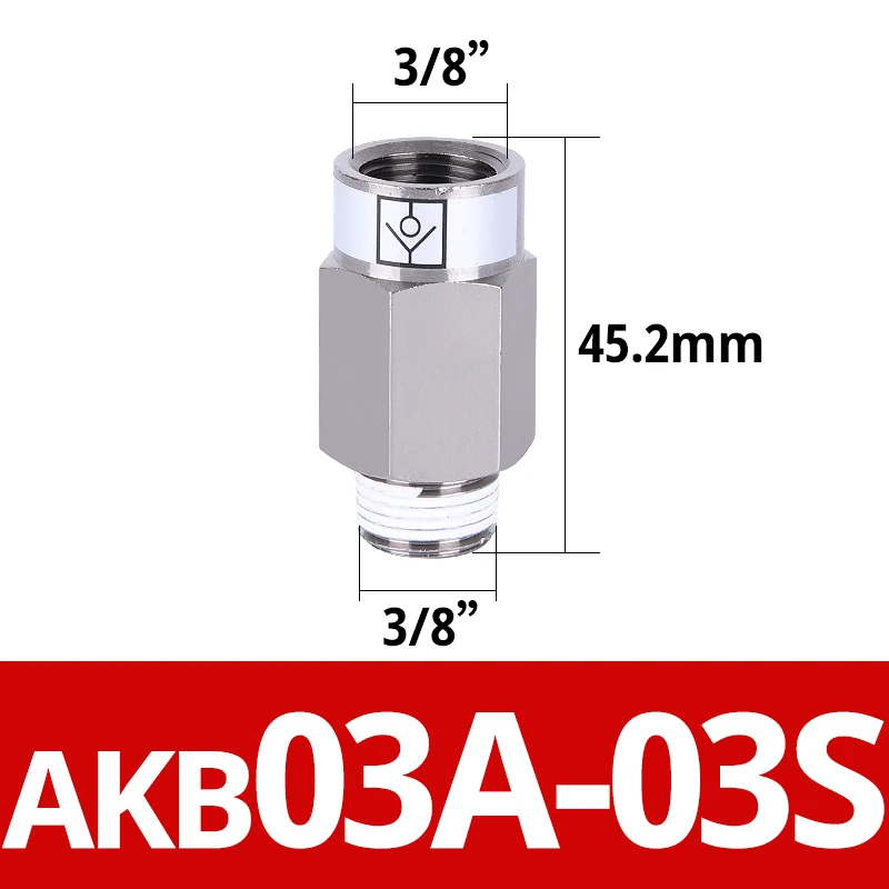 

Соединитель воздушного пневматического обратного клапана одноходового клапана серии AKB AKB01A-01S AKB02A-02S AKB03A-03S AKB04A-04S AKB01B-01S