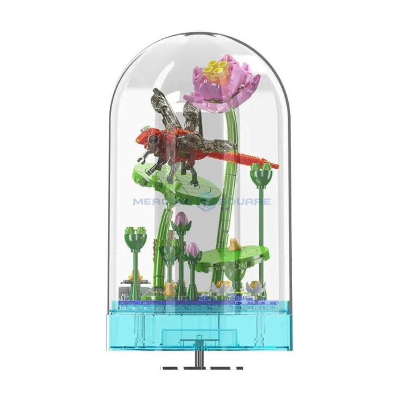 Музыкальная шкатулка с насекомыми модель строительных блоков MOC 10106 цветок