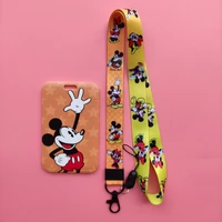 disney mickey minnie worker card holder with lanyard card name credit card holders card bus id holders identity badge