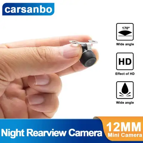 Carsanbo 12 мм мини-камера заднего вида с подвесным креплением с направляющей линией переключаемая камера ночного видения IP67 водонепроницаемая ...